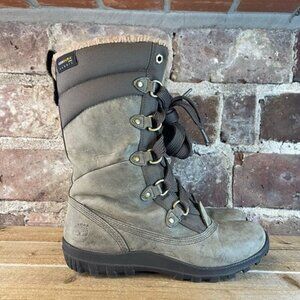 Timberland Winter Boots Mount Hope Womens Olive Green Suede Leather Cordura 6.5